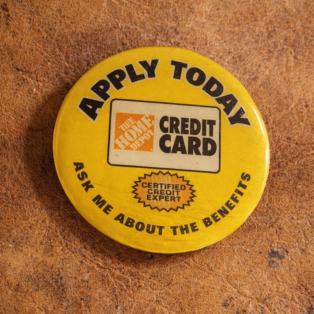 Home Depot Credit Card Worker Uniform Lapel Pin Badge